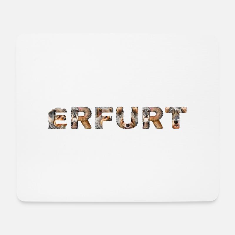 Erfurt Hund - Mousepad (Querformat) - Weiß
