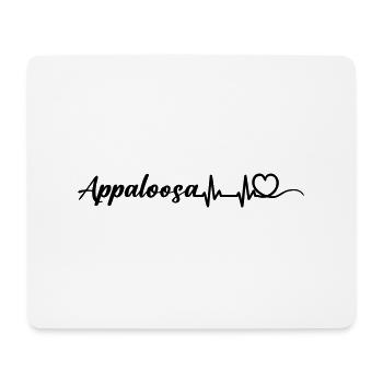 Heartbeat Herz mit Schriftzug Appaloosa schwarz - Mousepad (Querformat) - Weiß - Vorne