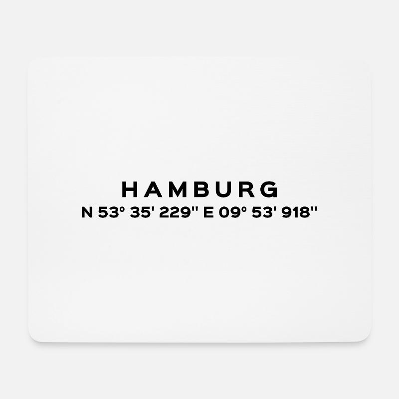 Hamburg - Mousepad (Querformat) - Weiß