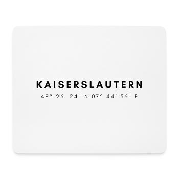 les coordonnées de Kaiserslautern - Tapis de souris (format paysage) - blanc - Devant