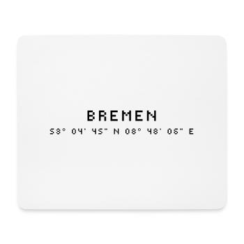 Coordonnées de Brême - Tapis de souris (format paysage) - blanc - Devant