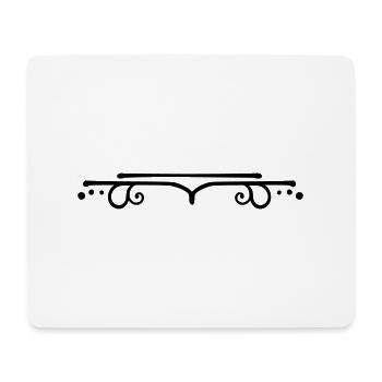 Schnörkel Linie gerade - Mousepad (Querformat) - Weiß - Vorne