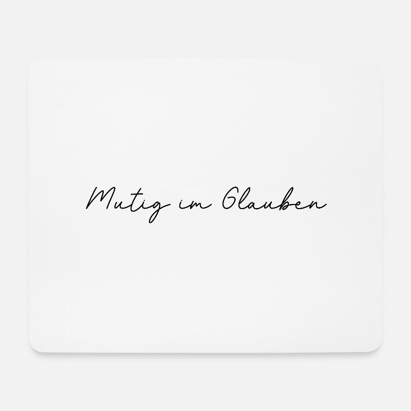 Mutig im Glauben - Mousepad (Querformat) - Weiß