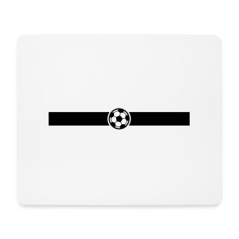 Fussball Ball Linie - Mousepad (Querformat) - Weiß - Vorne