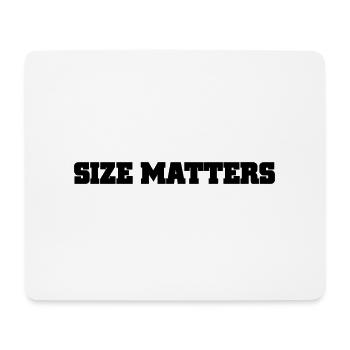 size matters - Mouse Pad (horizontal) - white - Front