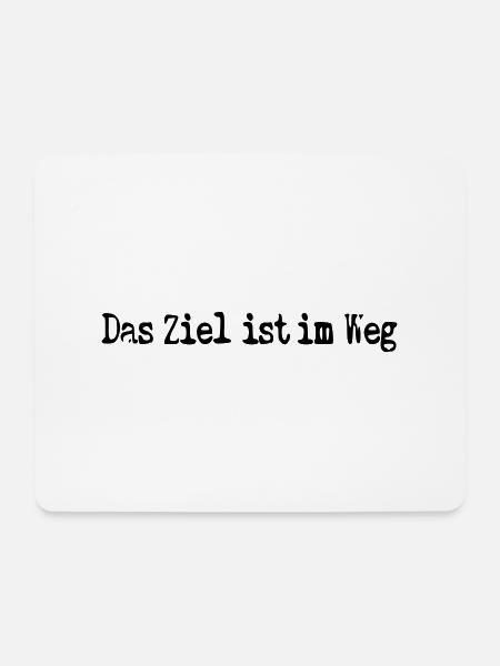 das ziel ist im weg - Mousepad (Querformat) - Weiß