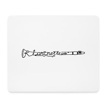 Klarinette (quer) - Mousepad (Querformat) - Weiß - Vorne
