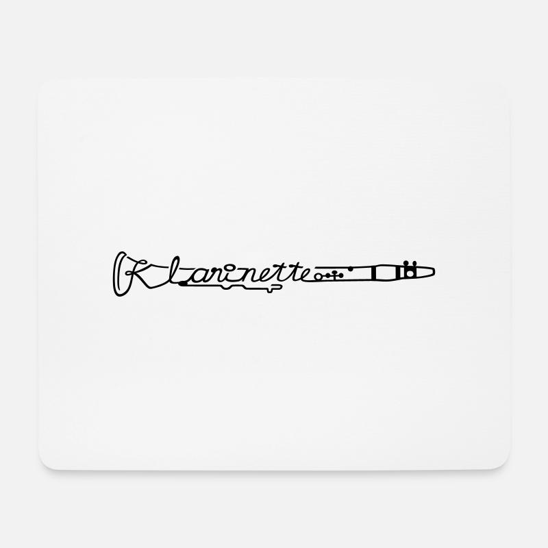 Klarinette (quer) - Mousepad (Querformat) - Weiß