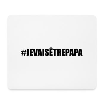 #jevaisêtrepapa - Tapis de souris (format paysage) - blanc - Devant