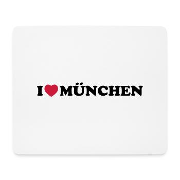i love Munchen - Mouse Pad (horizontal) - white - Front