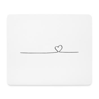 Heart / Herz - Mousepad (Querformat) - Weiß - Vorne