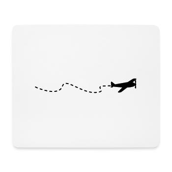 Flugzeug / flying plain (1c) - Mousepad (Querformat) - Weiß - Vorne