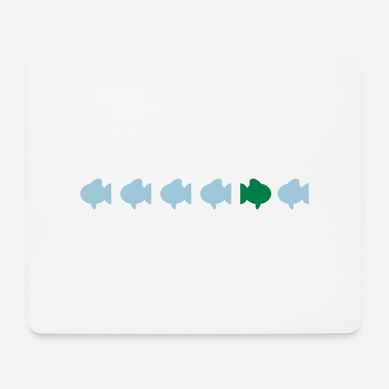 Anderssein Fische - Mousepad (Querformat) - Weiß