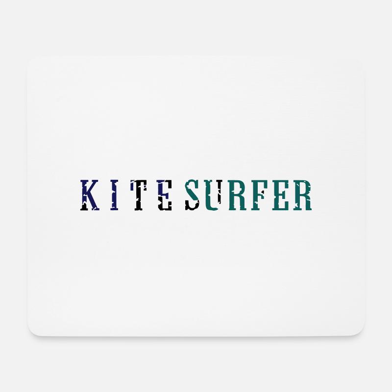 kitesurfer_vec_3 de - Mousepad (Querformat) - Weiß