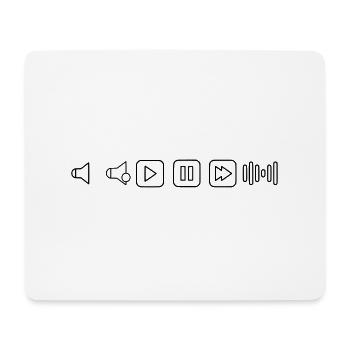 Barre de musique - Tapis de souris (format paysage) - blanc - Devant