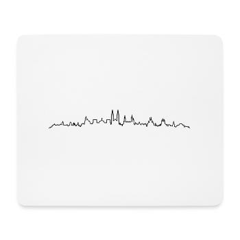 Skyline - Wiesbaden - Mousepad (Querformat) - Weiß - Vorne