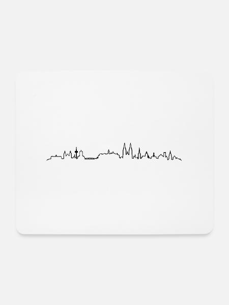 Skyline - Regensburg - Mousepad (Querformat) - Weiß