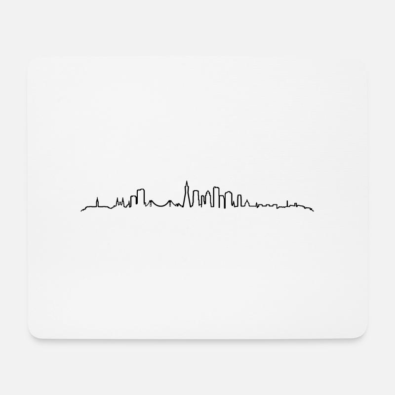 Skyline - San Francisco - Mousepad (Querformat) - Weiß