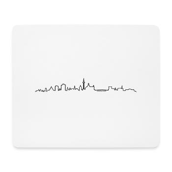 Skyline - Mannheim - Mousepad (Querformat) - Weiß - Vorne