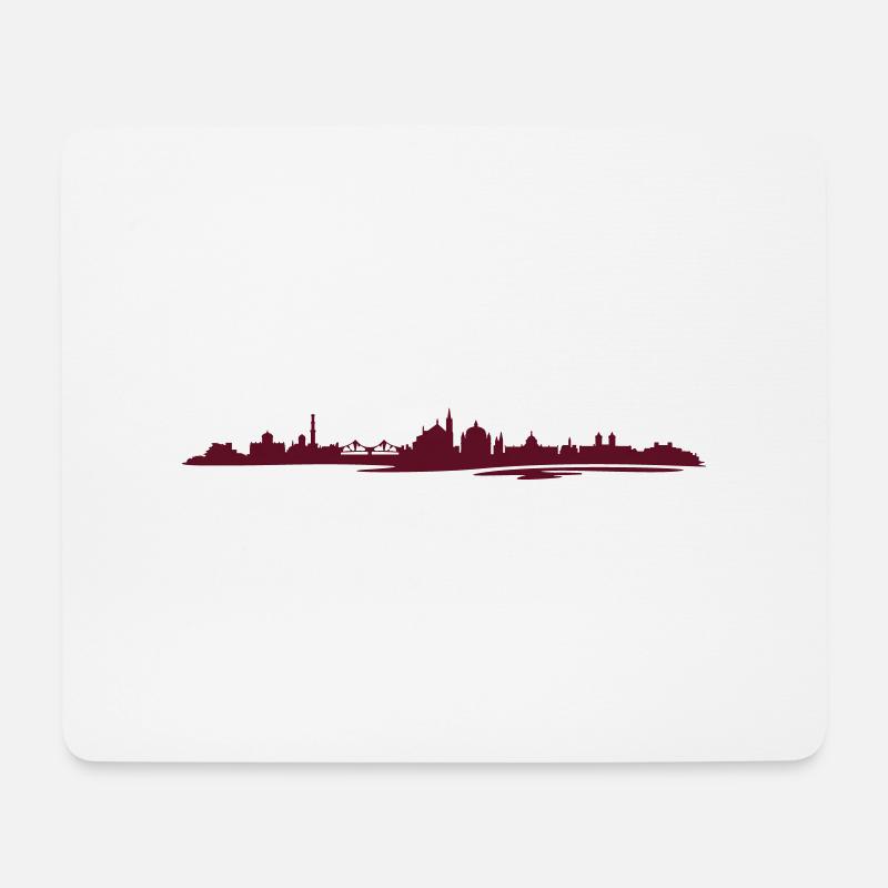 Skyline - Potsdam - Mousepad (Querformat) - Weiß