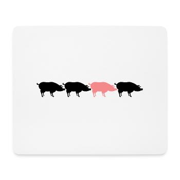 be different row pattern design silhouette outline - Mouse Pad (horizontal) - white - Front