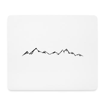 BERGE Gebirge Landschaft Silhouette - Mousepad (Querformat) - Weiß - Vorne
