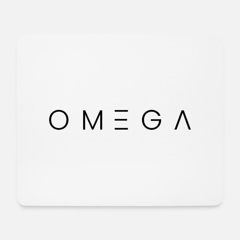 omega - Mousepad (Querformat) - Weiß