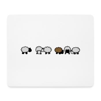Schafe - Mousepad (Querformat) - Weiß - Vorne