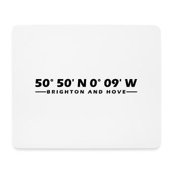 Brighton and Hove coordinates - Mouse Pad (horizontal) - white - Front
