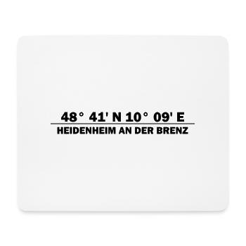 Heidenheim an der Brenz Koordinaten - Mousepad (Querformat) - Weiß - Vorne