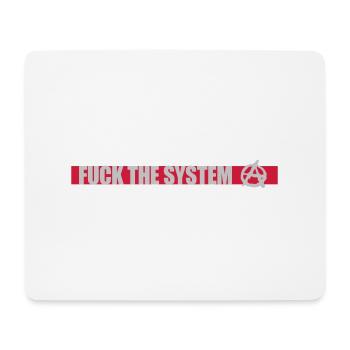 Fuck the system Anarchie - Mousepad (Querformat) - Weiß - Vorne