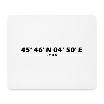 Lyon coordinates - Mouse Pad (horizontal) - white - Front