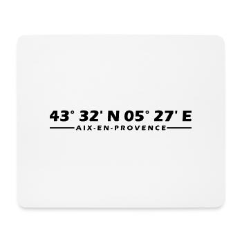Aix-en-Provence coordinates - Mouse Pad (horizontal) - white - Front