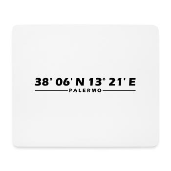 Palermo Koordinaten - Mousepad (Querformat) - Weiß - Vorne