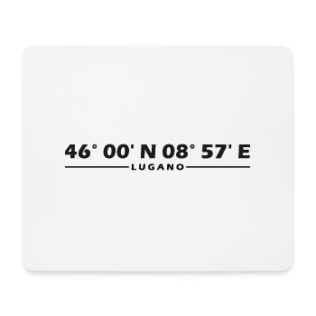 Lugano coordinates - Mouse Pad (horizontal) - white - Front