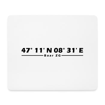 Baar coordinates - Mouse Pad (horizontal) - white - Front
