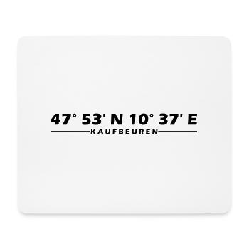 Kaufbeuren Koordinaten - Mousepad (Querformat) - Weiß - Vorne