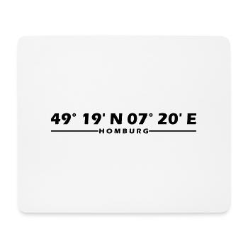 Homburg Koordinaten - Mousepad (Querformat) - Weiß - Vorne