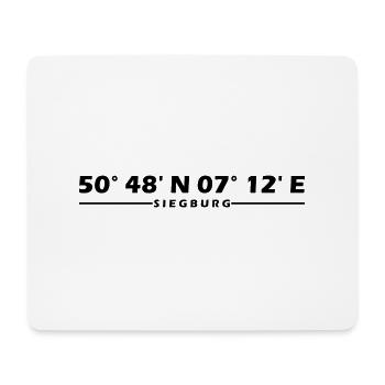 Siegburg Koordinaten - Mousepad (Querformat) - Weiß - Vorne