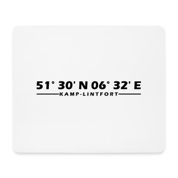 Kamp-Lintfort Koordinaten - Mousepad (Querformat) - Weiß - Vorne