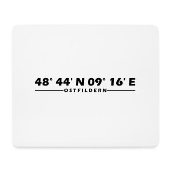 Ostfildern Koordinaten - Mousepad (Querformat) - Weiß - Vorne
