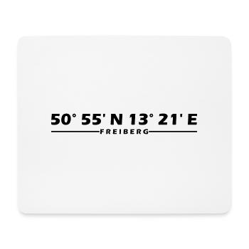 Freiberg Koordinaten - Mousepad (Querformat) - Weiß - Vorne