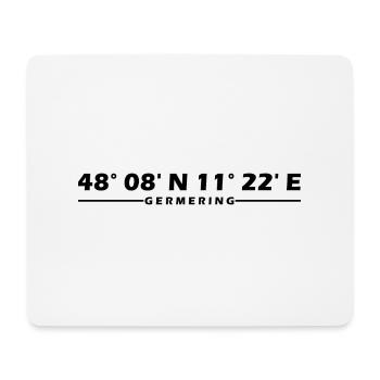 Germering Koordinaten - Mousepad (Querformat) - Weiß - Vorne