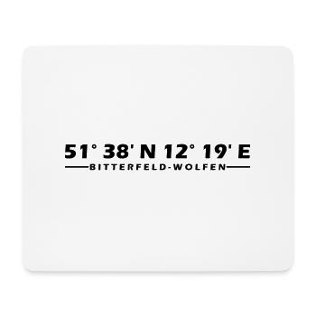 Bitterfeld-Wolfen Koordinaten - Mousepad (Querformat) - Weiß - Vorne