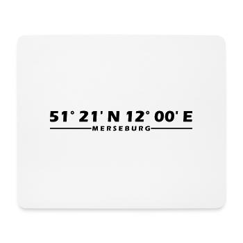 Merseburg Koordinaten - Mousepad (Querformat) - Weiß - Vorne