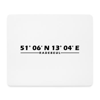 Radebeul Koordinaten - Mousepad (Querformat) - Weiß - Vorne