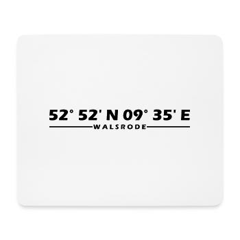 Walsrode Koordinaten - Mousepad (Querformat) - Weiß - Vorne