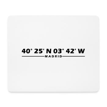 Madrid Coordinates - Mouse Pad (horizontal) - white - Front