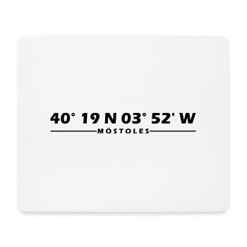 Móstoles coordinates - Mouse Pad (horizontal) - white - Front