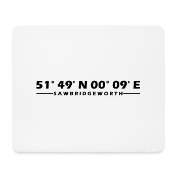 Sawbridgeworth Coordinates - Mouse Pad (horizontal) - white - Front
